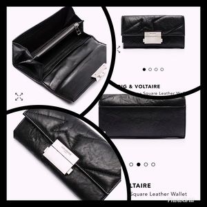 Woman’s NWT Large compact Square Leather Wallet